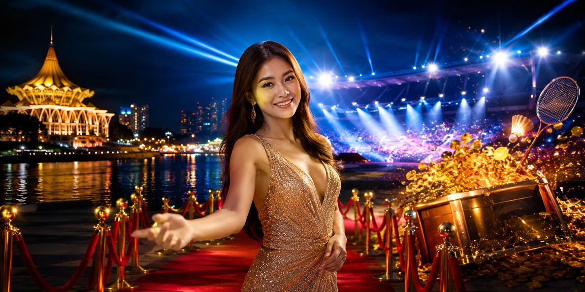 Antara muka pengguna permainan Baccarat moden dengan grafik menarik di Kuching
